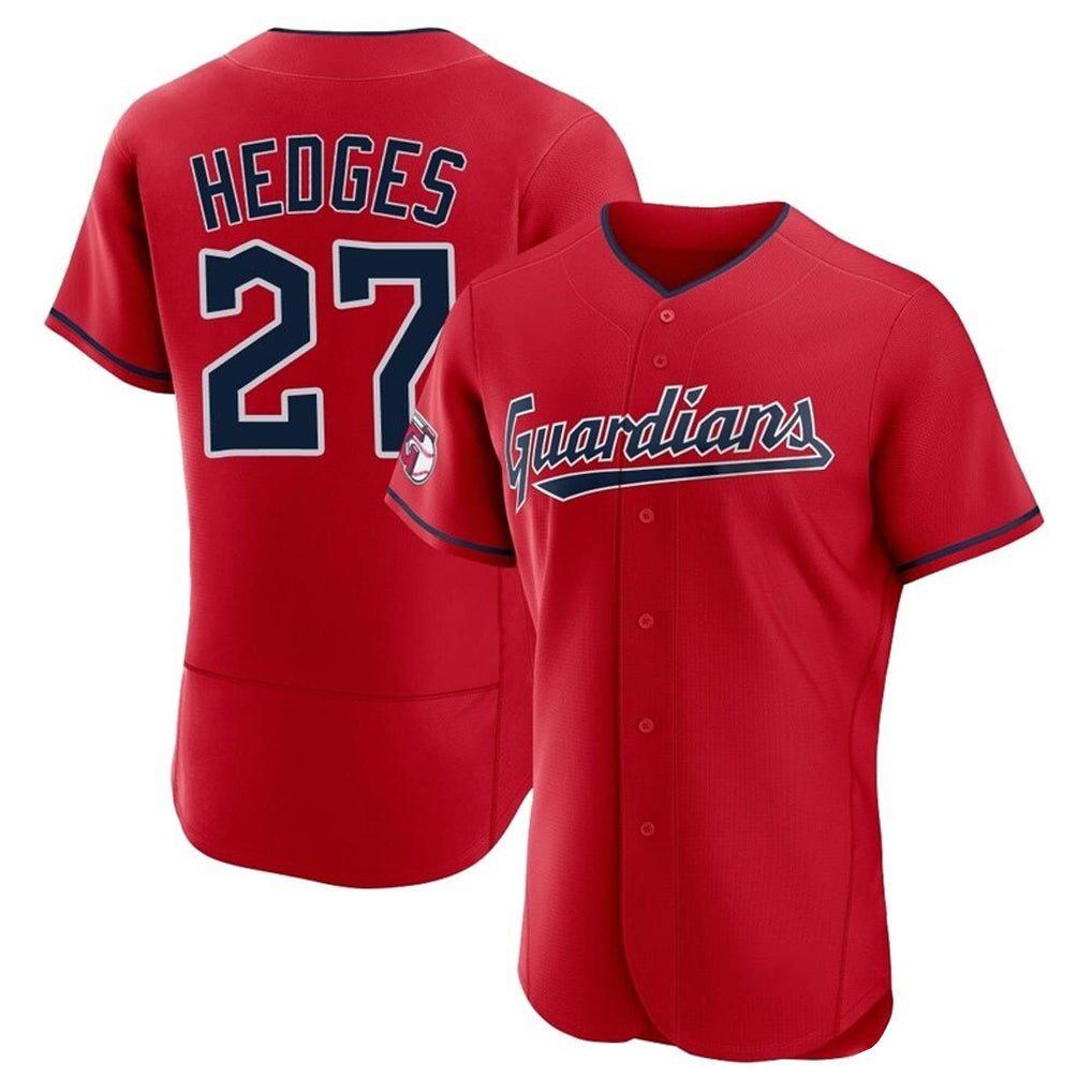 C.Guardians #27 Austin Hedges Player Red Limited Elite Home Edoa Stitched Jerseys