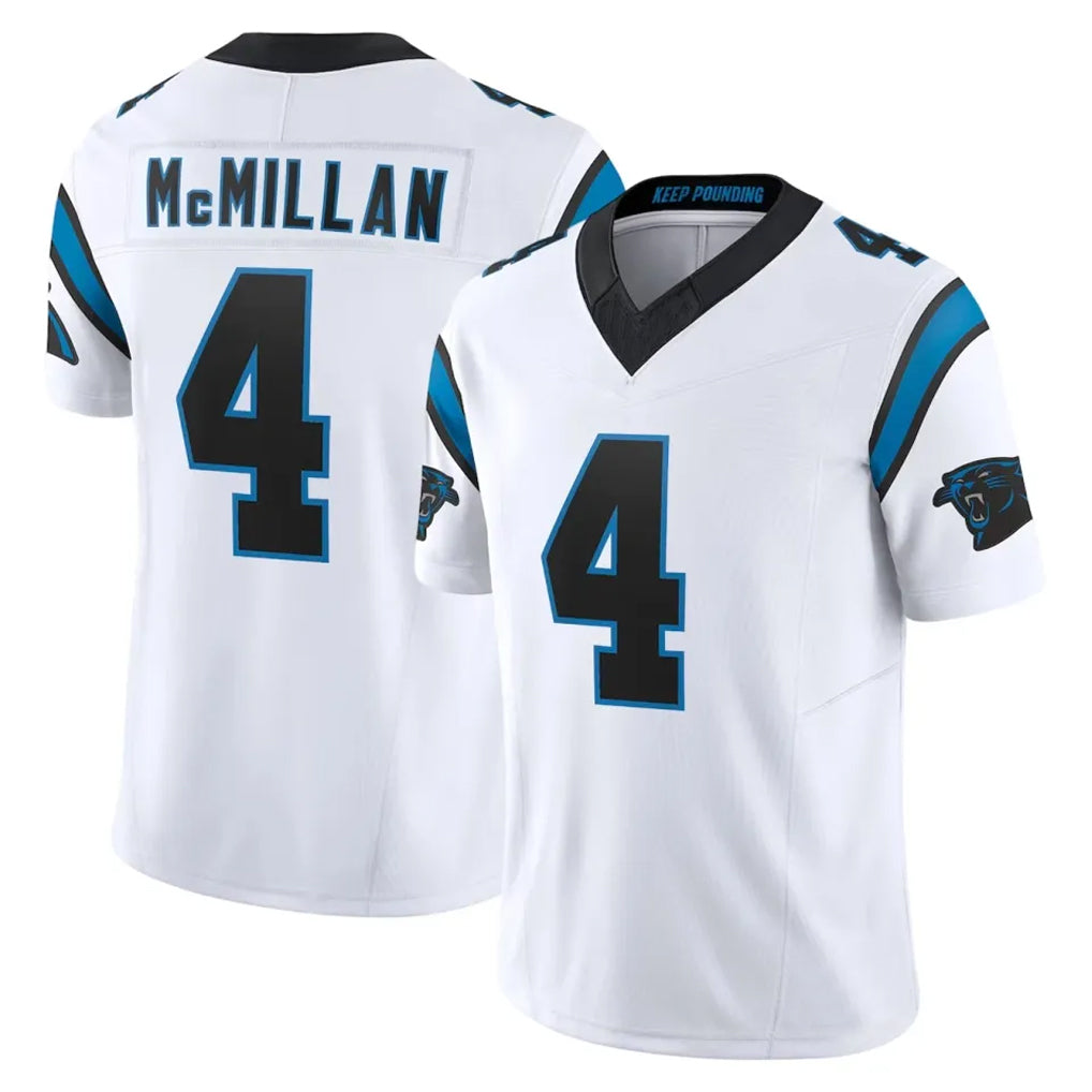 C.Panthers #4 Tetairoa McMillan Player White Vapor F.U.S.E. Limited Home Game Edoa Stitched Jerseys