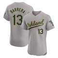 Athletics #13 Luis Barrera Player Gray Road Limited Elite Home Game Edoa Stitched Jerseys