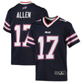 B.Bills #17 Josh Allen Player Navy Inverted  Home Game Edoa Stitched Jerseys