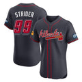 A.Braves #99 Spencer Strider Player Navy 2025 Speedway Classic Limited Elite Home Game Edoa Stitched Jerseys