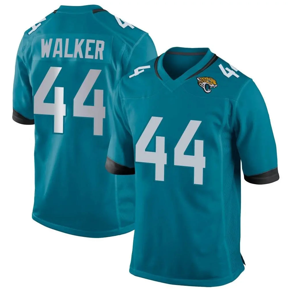 J.Jaguars #44 Travon Walker Player Teal Home Game Edoa Stitched Jerseys