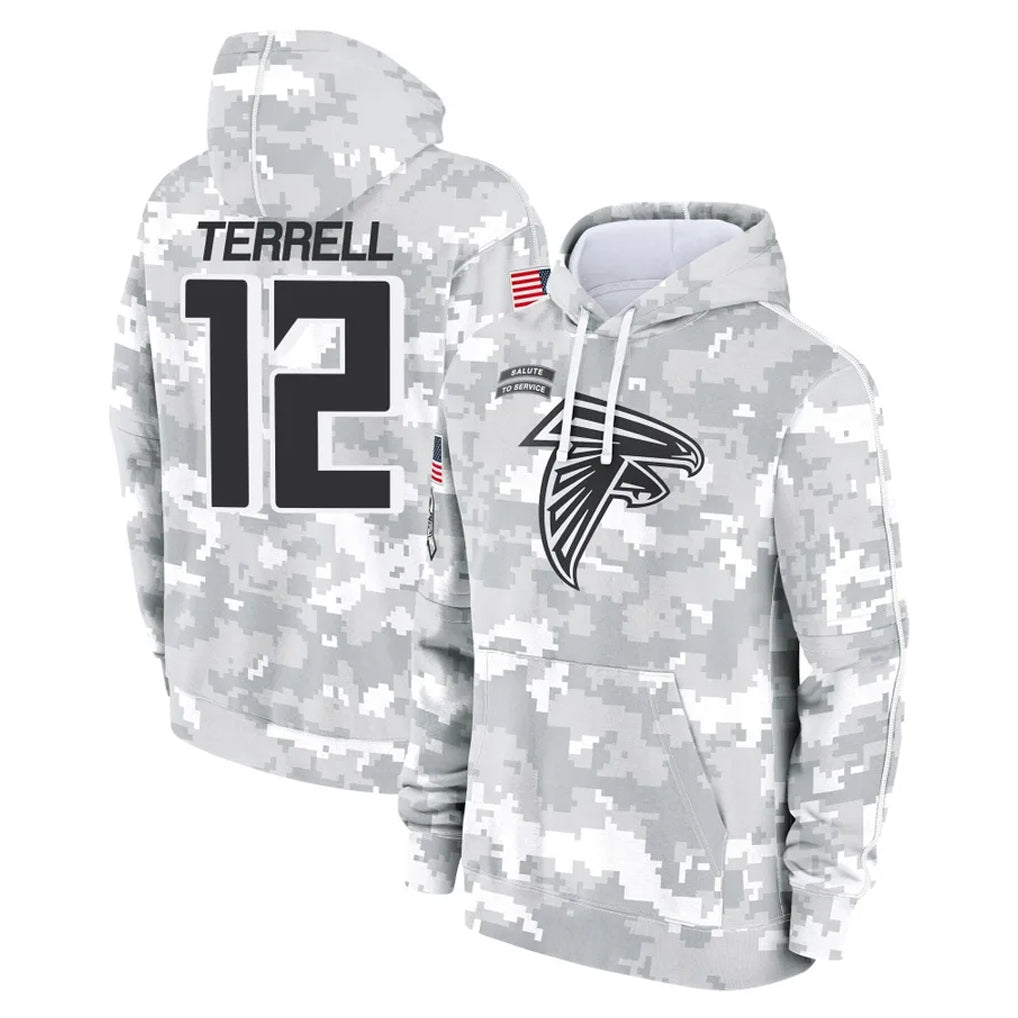 A.Falcons #12 Avieon Terrell Player Arctic Camo Salute to Service Limited Hoodie Edoa Stitched Jerseys