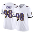 B.Ravens #98 Travis Jones Player White Vapor F.U.S.E. Limited Home Game Edoa Stitched Jerseys