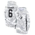 A.Cardinals #6 James Conner Player Camo Salute to Service Hoodies Edoa Stitched Jerseys