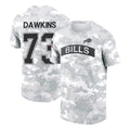 B.Bills #73 Dion Dawkins Player Arctic Camo Salute to Service T-Shirt Hoodies Edoa Stitched Jerseys