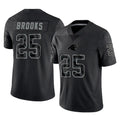 C.Panthers #25 Jonathon Brooks Player Black Limited Reflective Game Edoa Stitched Jerseys