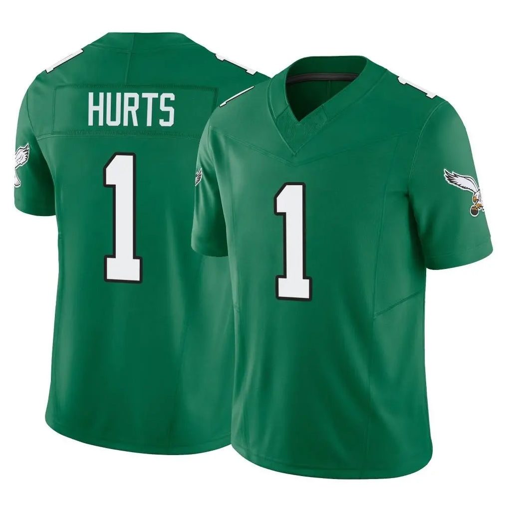 P.Eagles #1 Jalen Hurts Player Green Kelly Alternate Vapor F.U.S.E. Home Game Edoa Stitched Jerseys