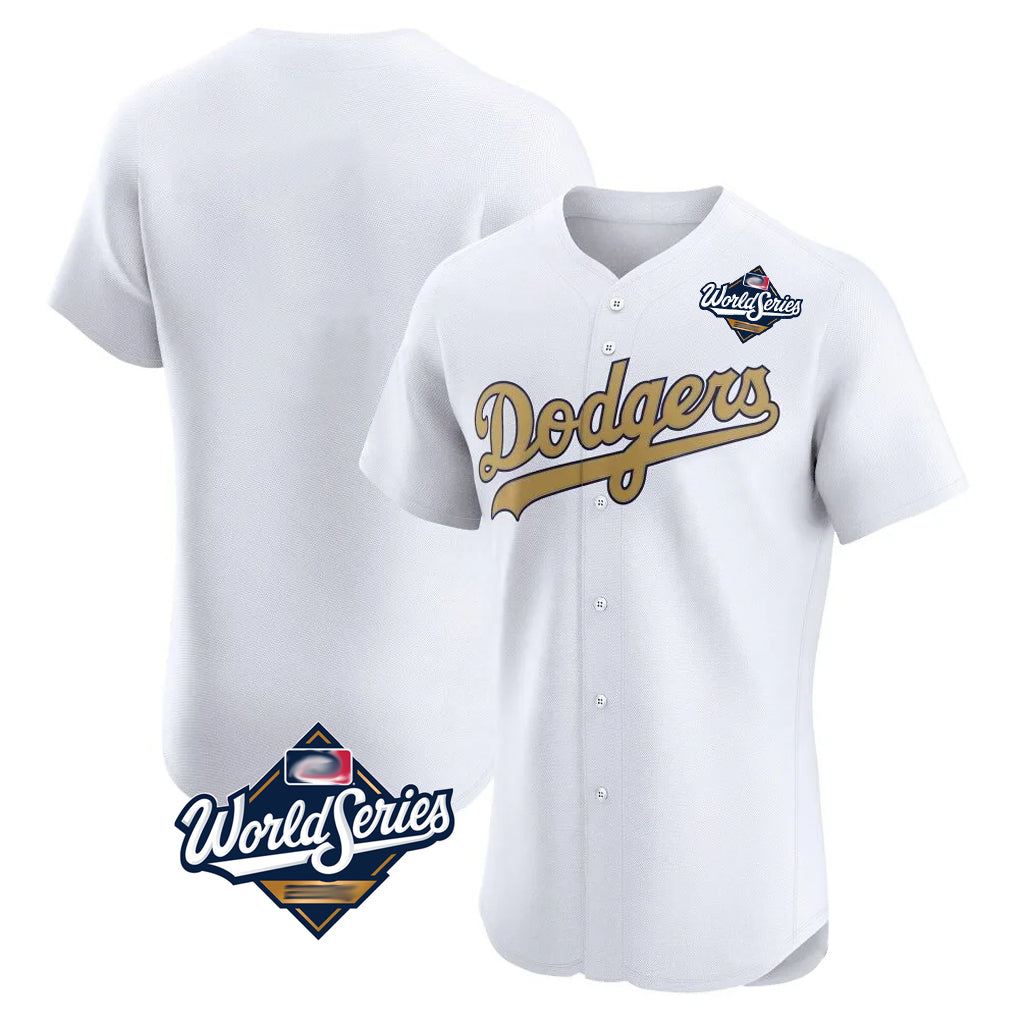 LA.Dodgers ## Dodgers Blank Player Gold Limited Elite Home World Series Edoa Stitched Jerseys
