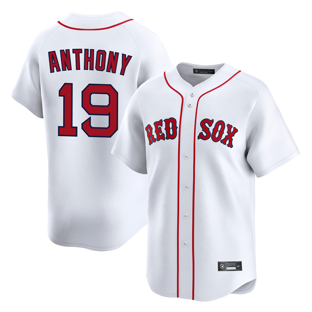 B.Red Sox #19 Roman Anthony Player White Limited Home Game Edoa Stitched Jerseys