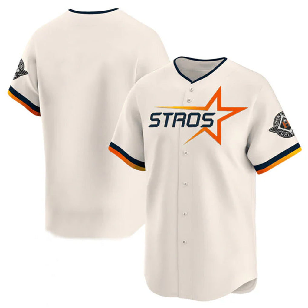 H.Astros ## Astros Blank Player Cream Limited Home Edoa Stitched Jerseys