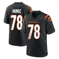 C.Bengals #78 Anthony Munoz Player Black Home Game Edoa Stitched Jerseys