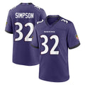 B.Ravens #32 Trenton Simpson Player Purple Limited Home Game Edoa Stitched Jerseys