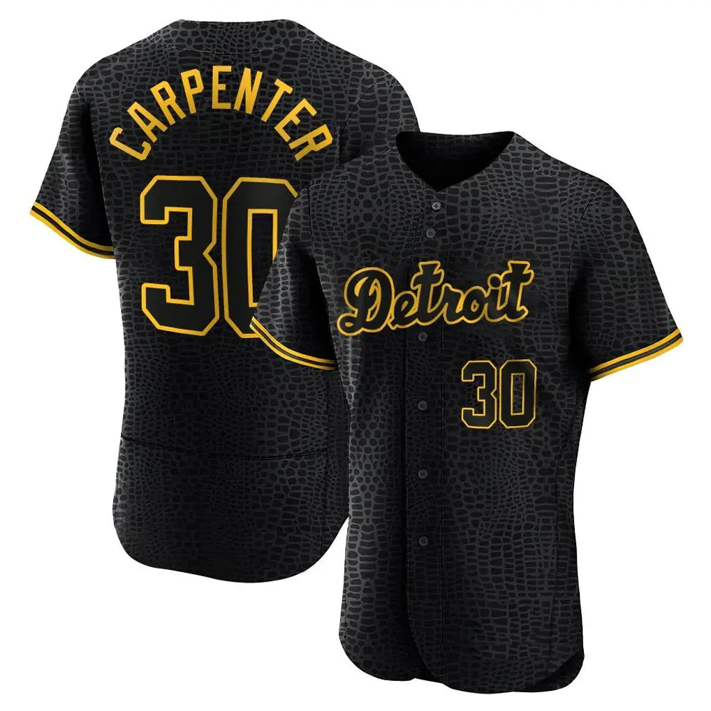 D.Tigers #30 Kerry Carpenter Player Black Snake Skin City Limited Elite Home Edoa Stitched Jerseys
