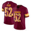 W.Commanders #52 Sonny Styles Player Burgundy Limited Vapor Home Game Edoa Stitched Jerseys