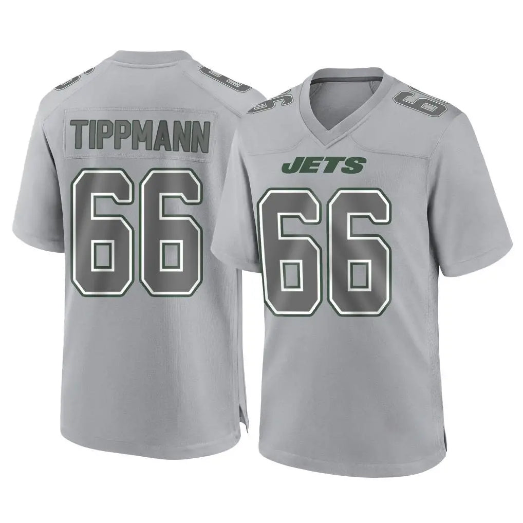 NY.Jets #66 Joe Tippmann Player Gray Limited Atmosphere Fashion Home Game Edoa Stitched Jerseys