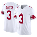 NY.Giants #3 Abdul Carter Player White Limited Vapor F.U.S.E. Home Game Edoa Stitched Jerseys