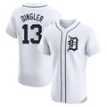 D.Tigers #13 Dillon Dingler Player White Limited Elite Home Edoa Stitched Jerseys
