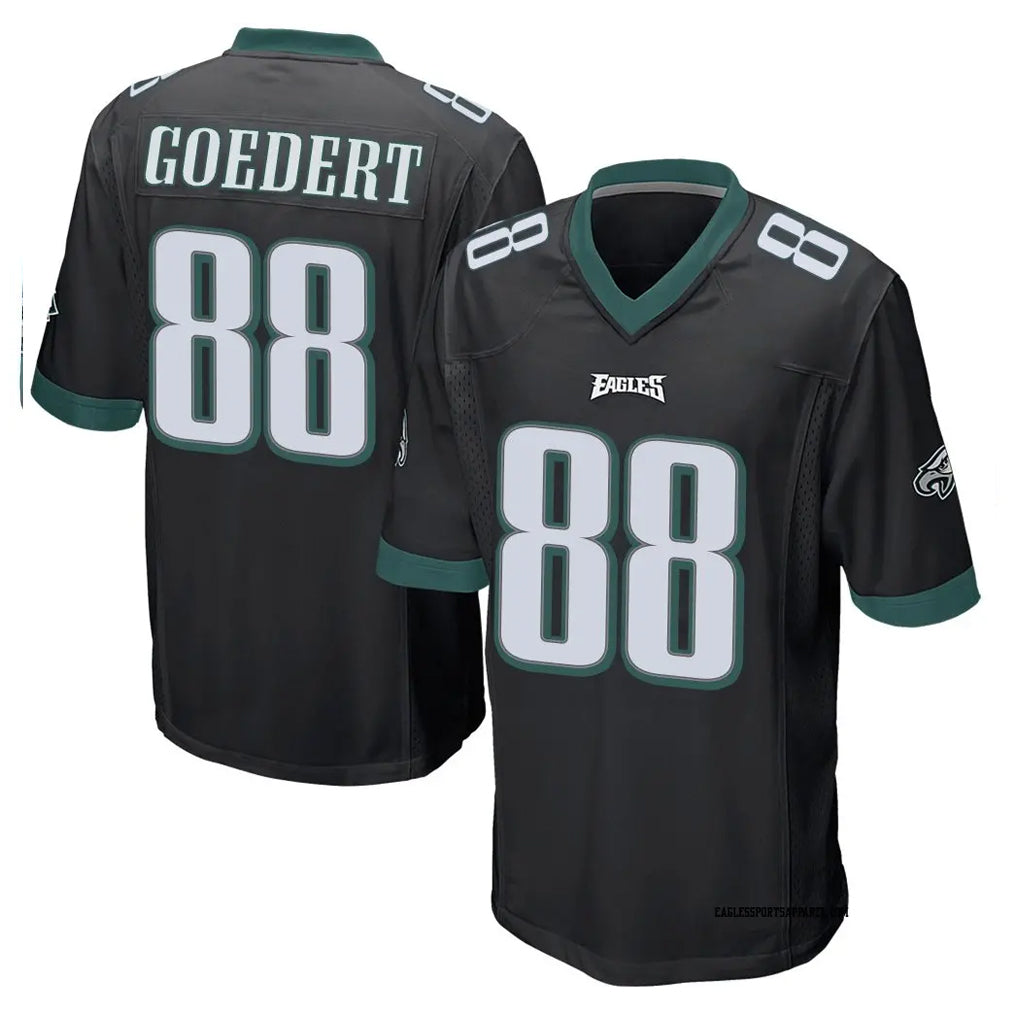 P.Eagles #88 Dallas Goedert Player Black Home Game Edoa Stitched Jerseys