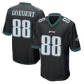 P.Eagles #88 Dallas Goedert Player Black Home Game Edoa Stitched Jerseys