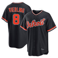 D.Tigers #8 Matt Vierling Player Navy Home Game Edoa Stitched Jerseys