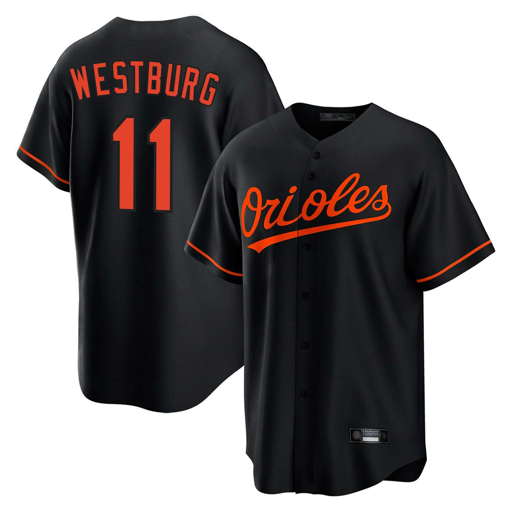 B.Orioles #11 Jordan Westburg Player Black Home Game Edoa Stitched Jerseys