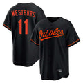 B.Orioles #11 Jordan Westburg Player Black Home Game Edoa Stitched Jerseys