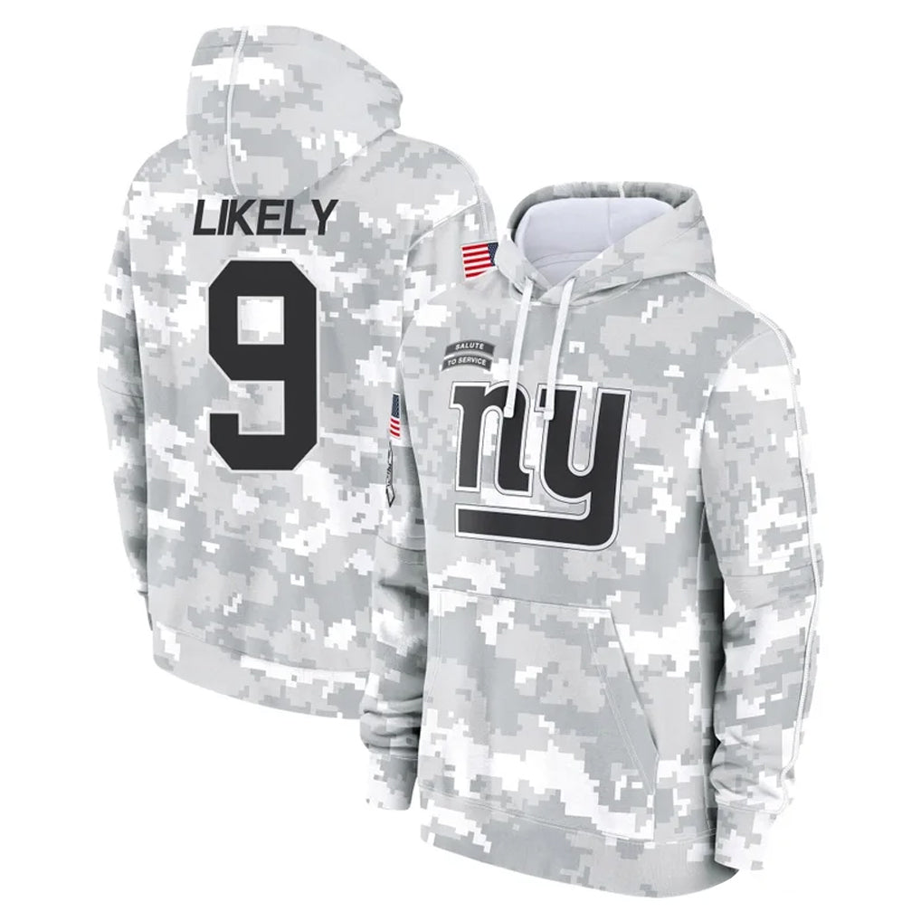 NY.Giants #9 Lsaiah Likely Player Arctic Camo Salute to Service Pullover Hoodies Limited Game Edoa Stitched Jerseys