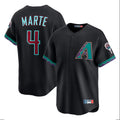 A.Diamondbacks #4 Ketel Marte Player Black Fashion Out Home Game Edoa Stitched Jerseys