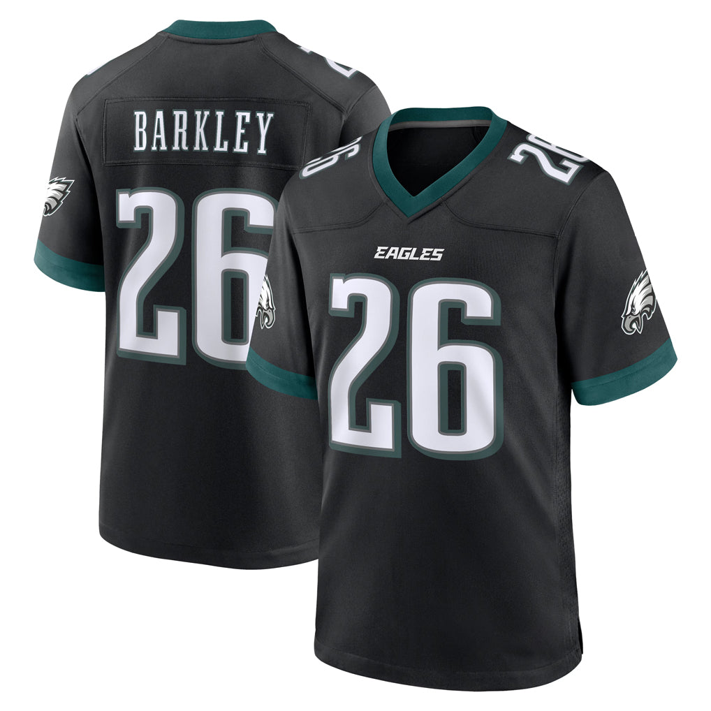 P.Eagles #26 Saquon Barkley Player Black Game Home Edoa Stitched Jerseys