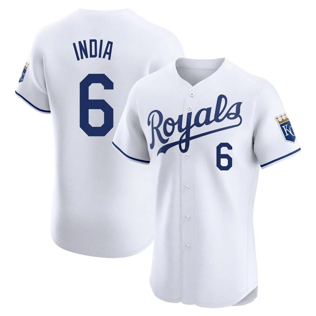 KC.Royals #6 Jonathan India Player White Alt Limited Elite Home Edoa Stitched Jerseys