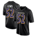 B.Ravens #52 Ray Lewis Player Black Carbon Fashion Home Edoa Stitched Jerseys