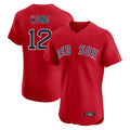 B.Red Sox #12 Connor Wong Player Red Limited Elite Home Game Edoa Stitched Jerseys