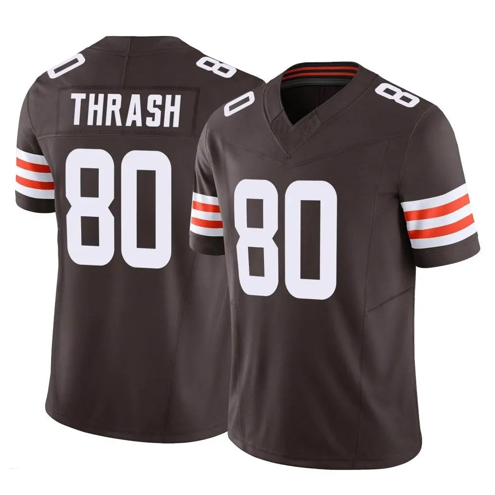 C.Browns #80 Jamari Thrash Player Brown Vapor F.U.S.E. Limited Home Game Edoa Stitched Jerseys