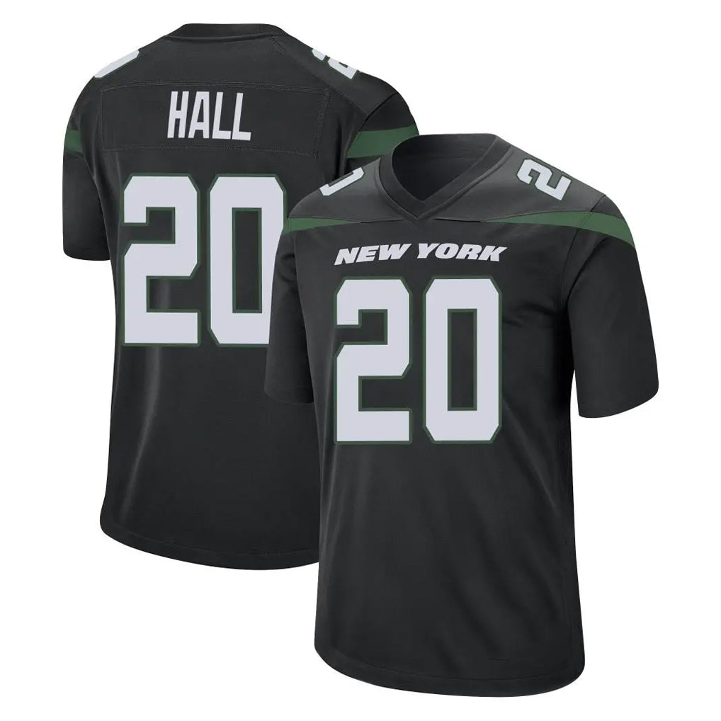 NY.Jets #20 Breece Hall Player Stealth Black Home Game Edoa Stitched Jerseys