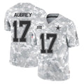 D.Cowboys #17 Brandon Aubrey Player Arctic Camo Salute to Service Limited Home Game Edoa Stitched Jerseys