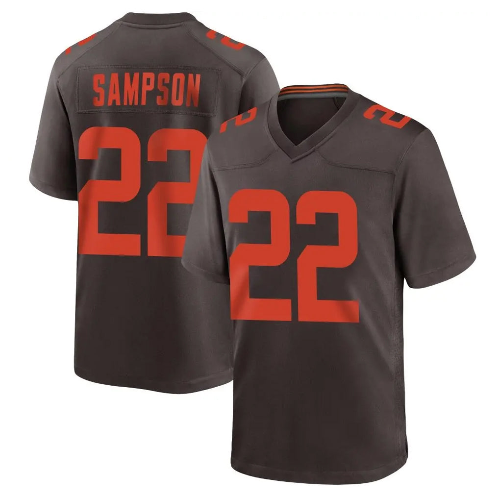 C.Browns #22 Dylan Sampson Player Brown Alternate Home Game Edoa Stitched Jerseys