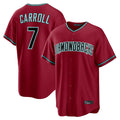 A.Diamondbacks #7 Corbin Carroll Player Red Home Game Edoa Stitched Jerseys