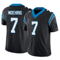 C.Panthers #7 Tre'von Moehrig Player Black Vapor F.U.S.E. Limited Home Game Edoa Stitched Jerseys