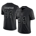 D.Cowboys #34 Jalen Thompson Player Black Limited Reflective Home Game Edoa Stitched Jerseys