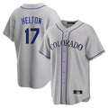 C.Rockies #17 Todd Helton Player Gray Game Home Edoa Stitched Jerseys