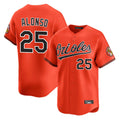 B.Orioles #25 Pete Alonso Player Orange Limited Home Game Edoa Stitched Jerseys
