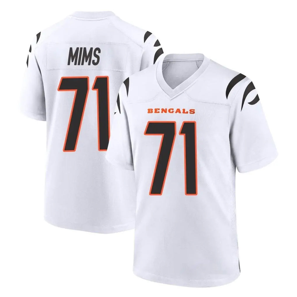 C.Bengals #71 Amarius Mims Player White Home Game Edoa Stitched Jerseys
