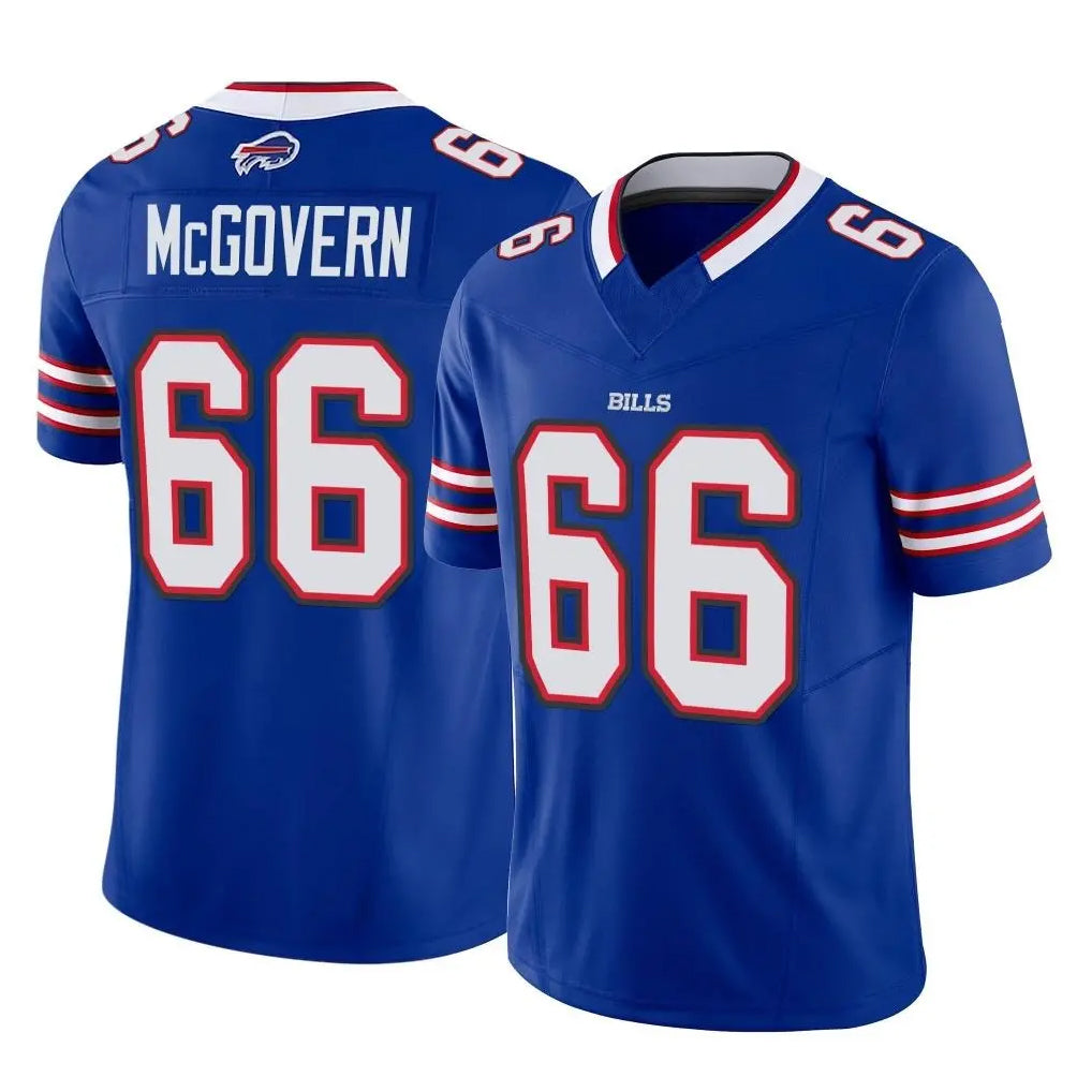 B.Bills #66 Connor McGovern Player Royal Vapor F.U.S.E. Limited Home Game Edoa Stitched Jerseys
