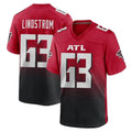 A.Falcons #63 Chris Lindstrom Player Red Home Game Edoa Stitched Jerseys
