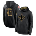 NO.Saints #41 Alvin Kamara Player Black Salute to Service Hoodies Limited Game Edoa Stitched Jerseys