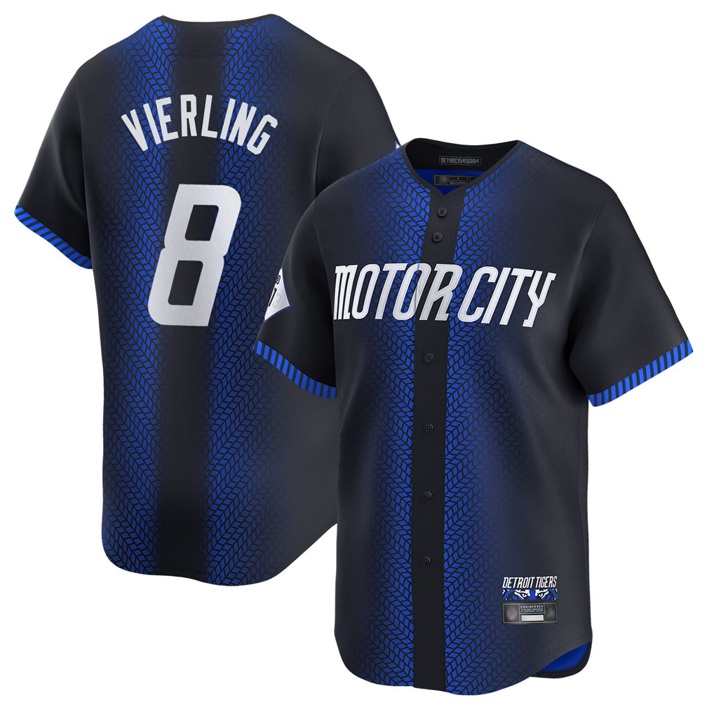 D.Tigers #8 Matt Vierling Player Navy City Connect Home Limited Edoa Stitched Jerseys