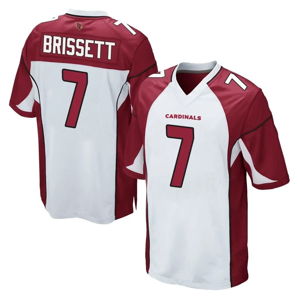 A.Cardinals #7 Jacoby Brissett Player White Cardinal Home Game Edoa Stitched Jerseys