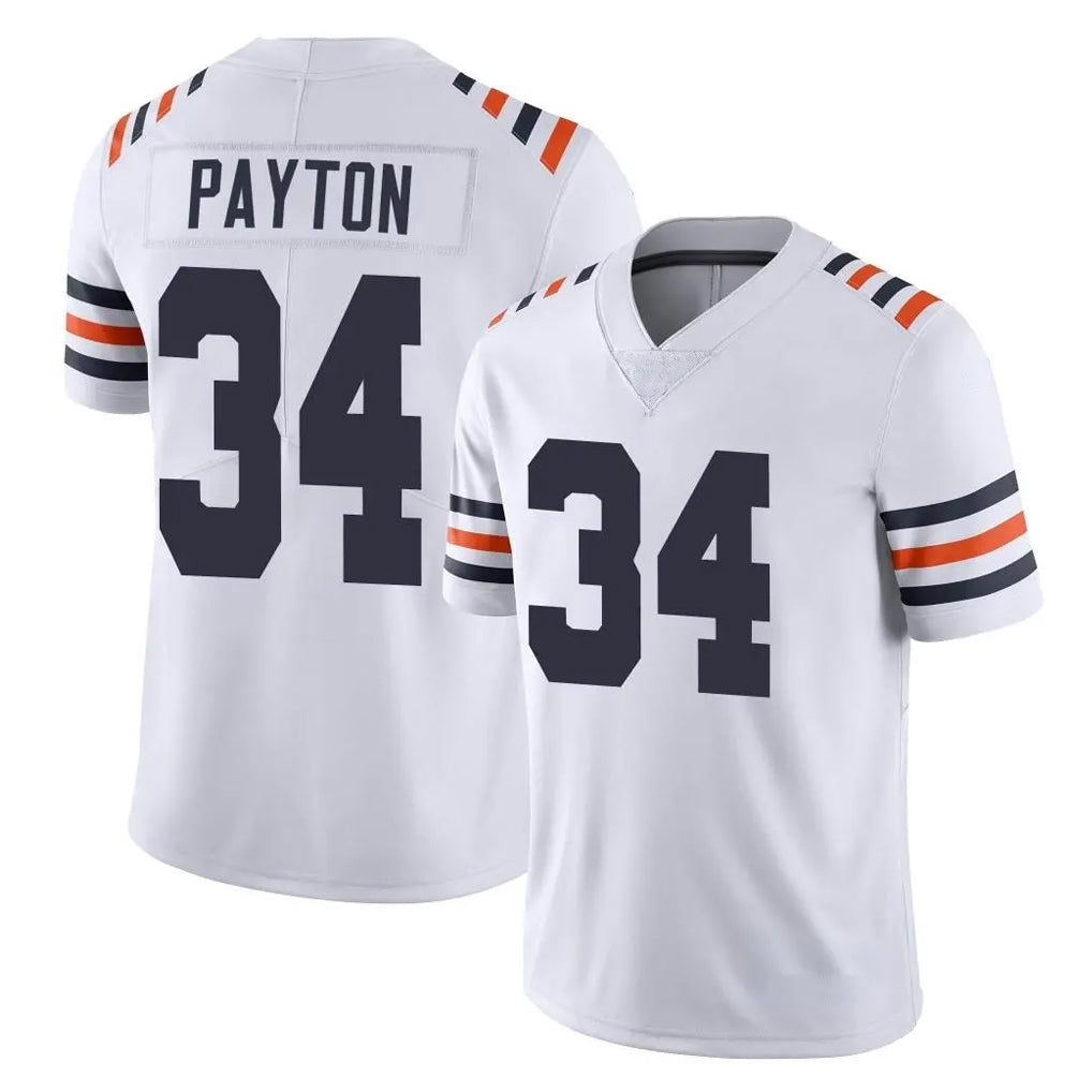 C.Bears #34 Walter Payton Player White Classic Vapor Limited Home Game Edoa Stitched Jerseys