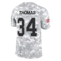 B.Bills #34 Thurman Thomas Player Arctic Camo Salute to Service Limited Edoa Stitched Jerseys